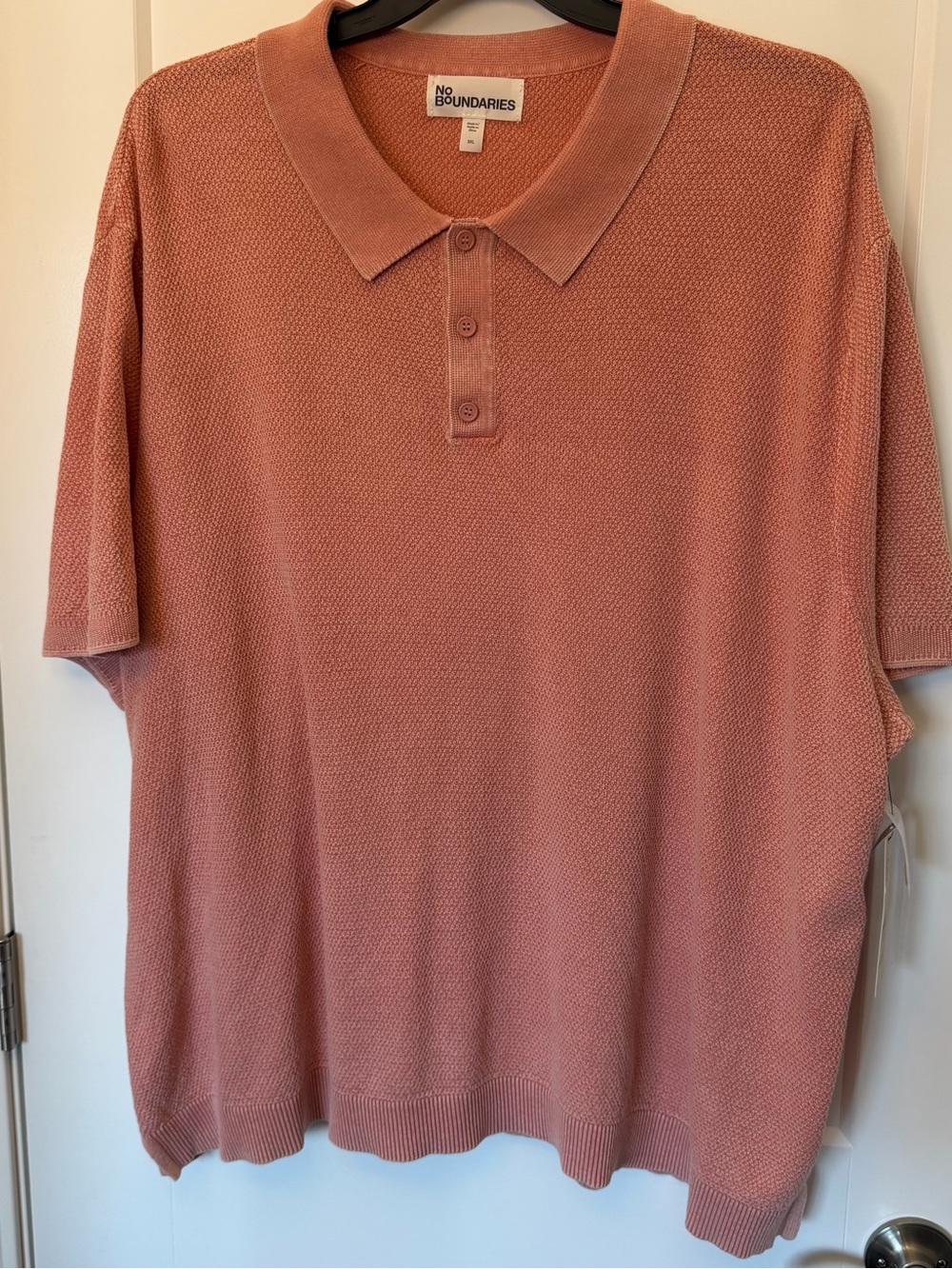 3XL No Boundaries Men's Short-Sleeve Polo Shirt - Dusty Rose
